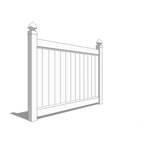 CAD Drawings BIM Models CertainTeed Fence, Rail and Deck Systems Chesterfield Vinyl Fencing